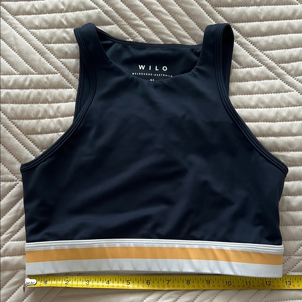WILO Navy and Yellow Sports Bra